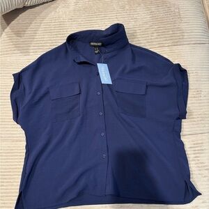 Women’s Navy Blue Short Sleeve Shirt
